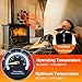 VODA Wood Stove Fan Heat Powered Fireplace Fans Non Electric, Heat Activated Thermal Fan for Wood Burning Stove/Log Burner, Stove Accessories Thermometer