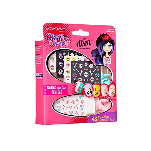 KISS Broadway Little Diva Nail Art Kit, Safe On Natural Nails, Mom Approved, Over 250 Nail Stickers, 48 Ready-To-Wear… - Image 2