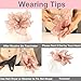 Ibeauti Fascinator Hats with Screentouch Lace Gloves Set for Women Tea Party Cocktail Wedding Derby Headwear Short Gloves (04 Hot Pink)
