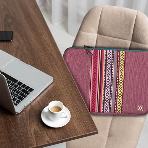 Housse ordinateur portable 14 pouces pochette PC cerise ethnique - 5