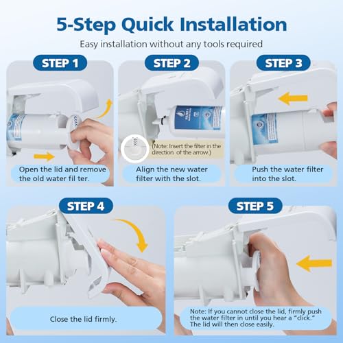 Image of 2 Pack EDR1RXD1 Water Filter 1 Compatible with Filter 1, EDR1RXD1, W10295370, EDR1RXD1B, WHR1RXD1, KAD1RXD1, P4RFKB2, 46-9930, 46-9081, Every 6 Months Value, NSF Certified