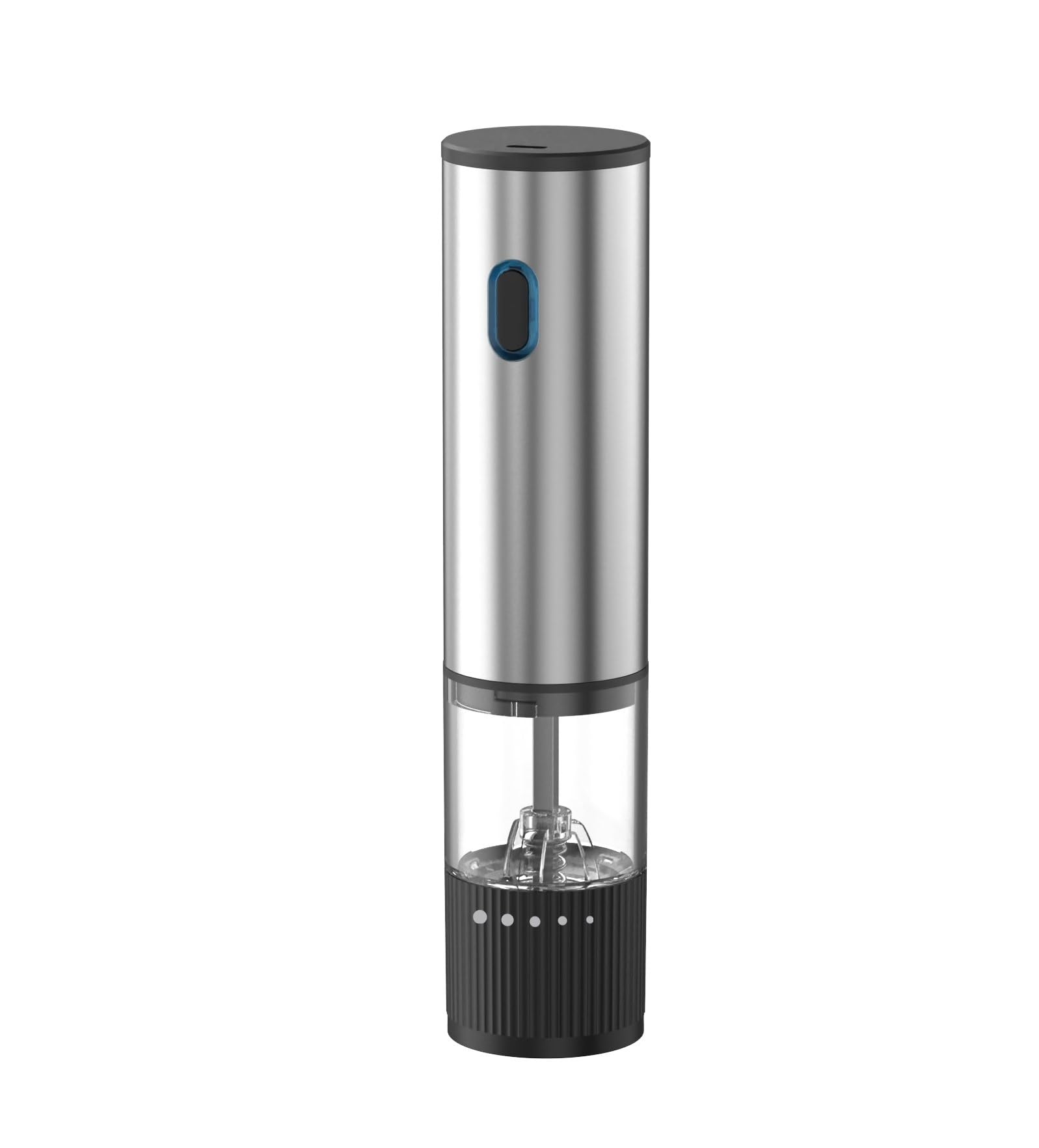 Konquer TimeS Automatic Electric Pepper Grinder with Light, Gravity Sensor Salt & Pepper Mill Set, Adjustable Coarseness, One-Hand Operation, Stainless Steel Design, Battery Powered Spice Grinder-image-3