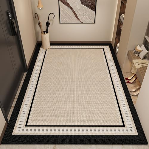 家に入るドアマット家のドアに入る高級カーペット家のドアの軽い贅沢な玄関滑り止めマットカスタマイズ裁断マット (100*160cm,ロックウェル荘園)