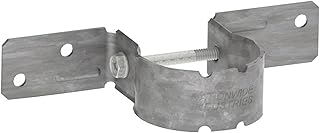Nationwide Industries Wood to Steel Adapter for Home Improvement - Heavy Duty Galvanized Finish, Fits 2-3/8'' OD Pipe, Wood Panel to Chain Link Post Bracket, 100 Pack