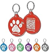 MYLUCKYTAG NFC & QR Code Smart Pet ID Tag Personalized Dog Cat Tag, Online Pet Profile, Pet Locat...