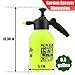 Sunnyglade Hand Held Garden Sprayer Portable Lawn Pressure Pump Sprayer Adjustable Nozzle Manual 1/2 Gallon