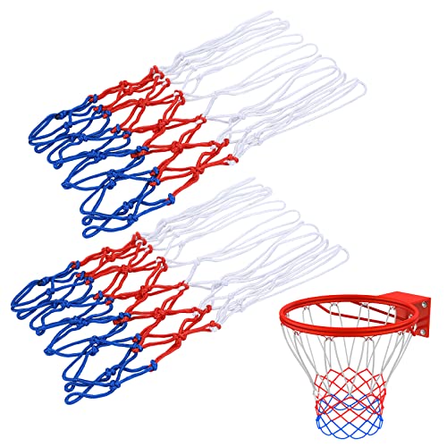Yolev 2 Heavy Duty Basketball Net Tri-Colored Basketball Nets Replacement for School Playgrounds for Outdoor Indoor Sports Yolev 2 Heavy Duty Basketball Net Tri-Colored Basketball Nets Replacement for School Playgrounds for Outdoor Indoor Sports