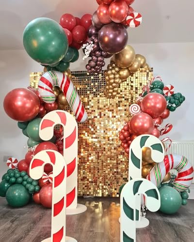 Image of Shimmer Wall Backdrop Light Gold Square Sequin Wall Panel Backdrop Decor for Wedding, Anniversary, Birthday, Party, 24 Panels