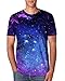 NEWISTAR Mens 3D Print Galaxy Short Sleeve T-Shirt Tees S