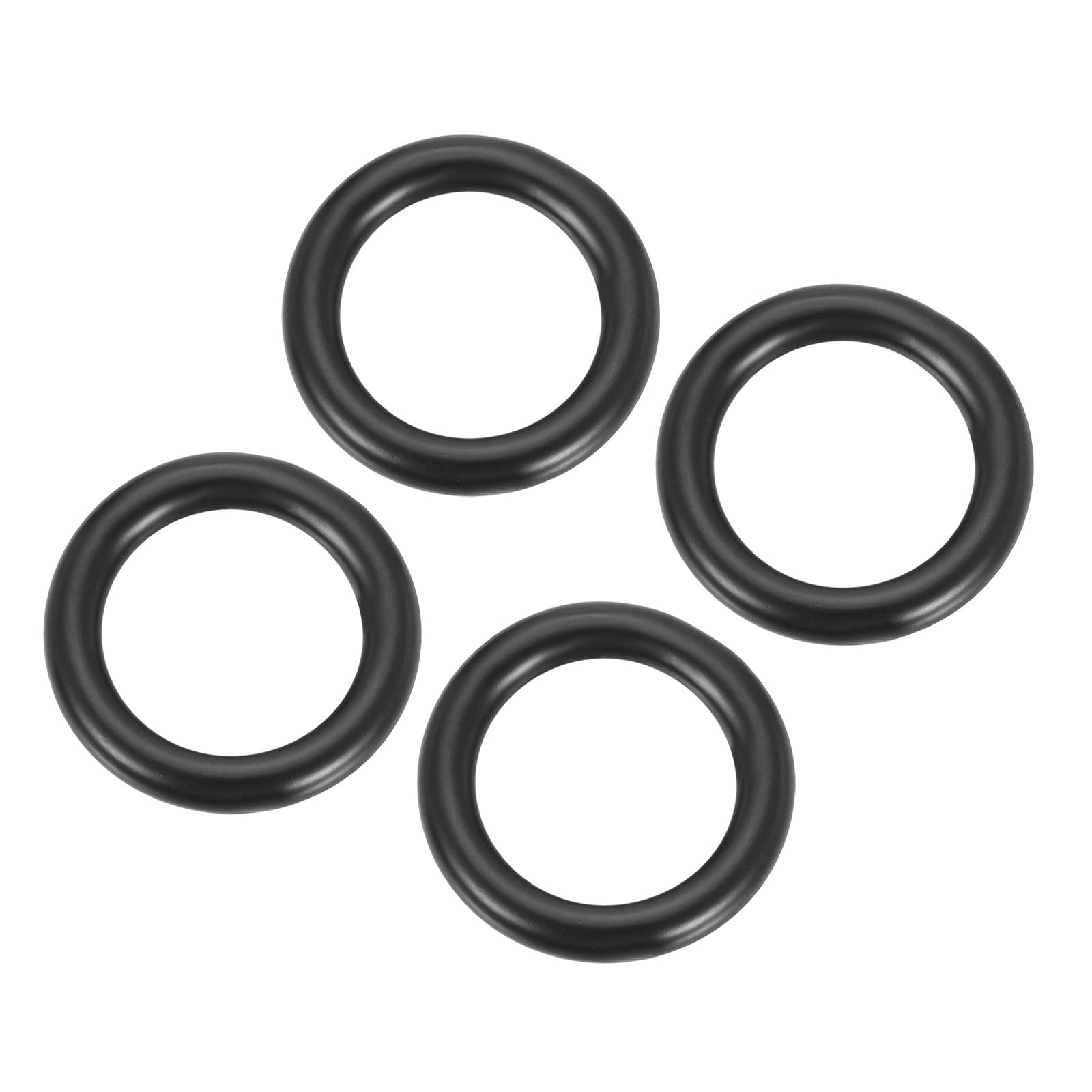 PATIKIL 1 Inch Metal O Ring, 4 Pcs Seamless Solid 304 Stainless Steel Rings for DIY Crafts Bags Dream Catcher Dog Leashes Wall Plant Hangers, Black 6mm x 25mm