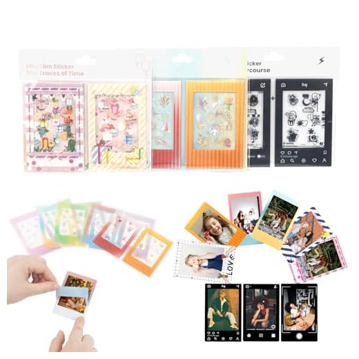 JOYZO 2x3 Mini Film Sticker Frames, 30pcs Stylish Border Stickers Fits for Fujifilm Instax Mini Film (54x86mm), Cute Colorful Borders for Polaroid Instax 12 11 90 99 40 41 SE EVO