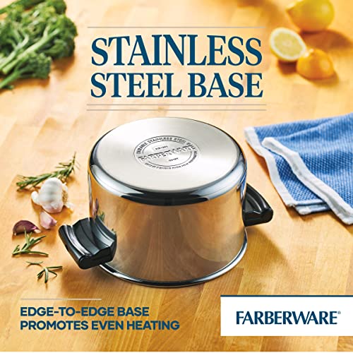 Image of Farberware Classic Series Stainless Steel Sauce Pot with Lid, 4-Quart Cookware, Silver