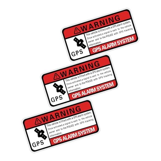 3PCS Car Stickers,Warning GPS Alarm System Anti-Theft GPS Tracking Sticker,3.2x1.4 Inch Self Adhesive Car Warning Stickers Automotive Exterior Accessories for Car SUV Truck