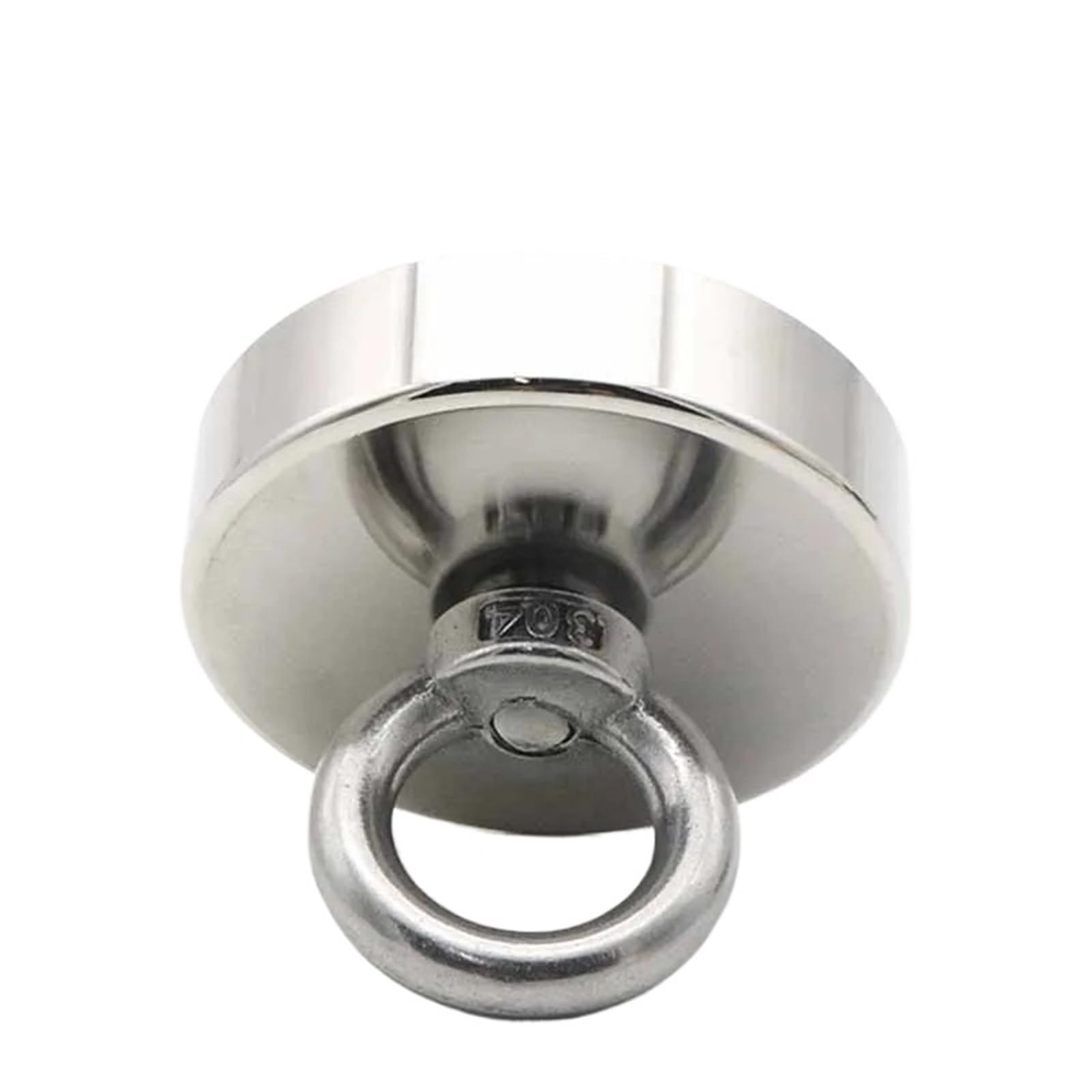 Magnete da ricerca D20-D90mm, potente magnete da pesca al neodimio, magneti in terre rare for impieghi gravosi, occhiello con foro svasato for recupero(D32 pull 20kg)