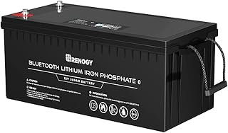 Renogy 12V 200Ah LiFePO4 Lithium Iron Phosphate Battery Deep Cycle Battery w/Bluetooth, 2000+ Cycles, Perfect for Trolling Motor, RV, Camping, Marine, Off-Grid System