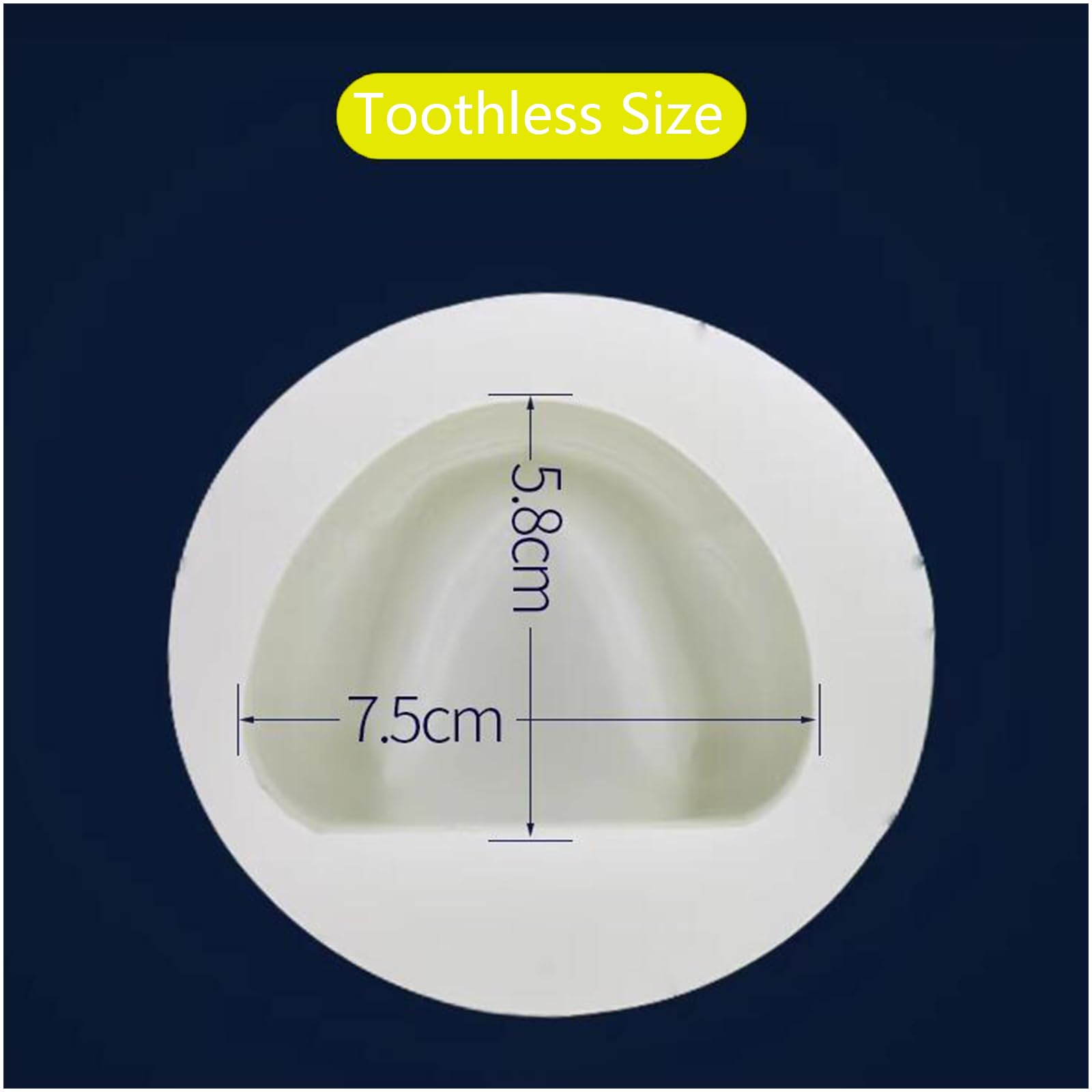 6 stampi dentali in gomma morbida, per bocca completa, standard, dentali, negativi