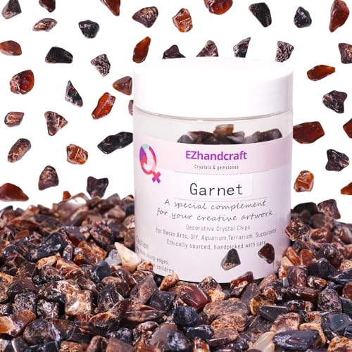 Image of Garnet Crystal Chips Bulk 1lb, 500+ Pieces, 8-15mm Natural Gemstones