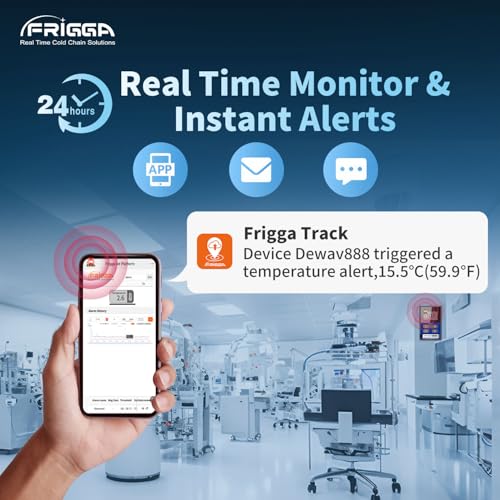 Image of Frigga T70 Pro 4G /5G Temperature & Humidity Monitor Real-Time Reusable Temperature Data Logger Remote Digital Temperature Recorder Refrigerator Thermometer Rechargeable 50000 Points