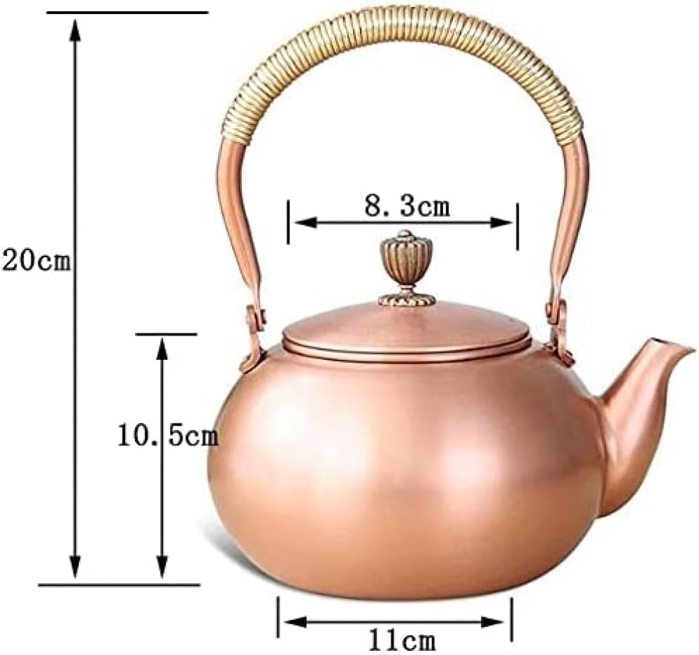 Żeliwny czajniczek Tetsubin mały dzbanek do herbaty czajnik do herbaty sypkiej, miedziany zaparzacz do herbaty vintage do domowego biura na imprezę restauracji, akcesoria do herbaty dzbanek do