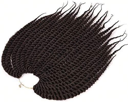 Micro Crochet Braids Children Crochet Twist Synthetic Hair Extension 10 inch Senegalese Mambo Twist (1 Pack) (4)
