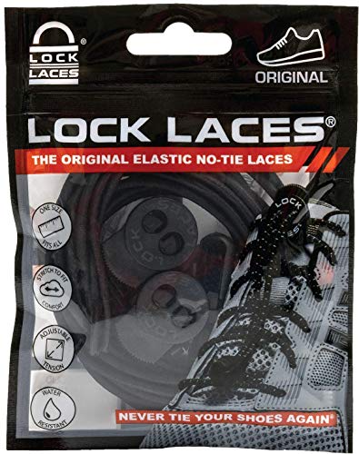 Image of Lock Laces - Elastic No Tie Shoelaces 1 Size Fits All for Kids Adults Tieless Shoe Laces Tennis Shoes Sneakers