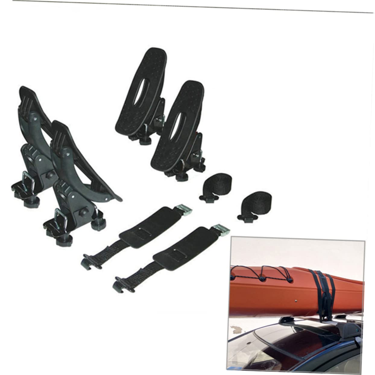 BESPORTBLE Support de Pagaie Couleur Aléatoire pour Kayak et Canoë en Fer Noir Cadre Fixe Sécurisé, Accessoire Pratique pour Transport Automobile