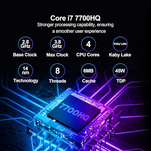 Image of 27 inch All-in-One Desktop Computer, Curved FHD Display All-in-One Computer 16GB DDR 512GB ROM SSD Core i7 7700HQ Bluetooth 5.0 Dual Band WiFi with Mouse and Wired Keyboard