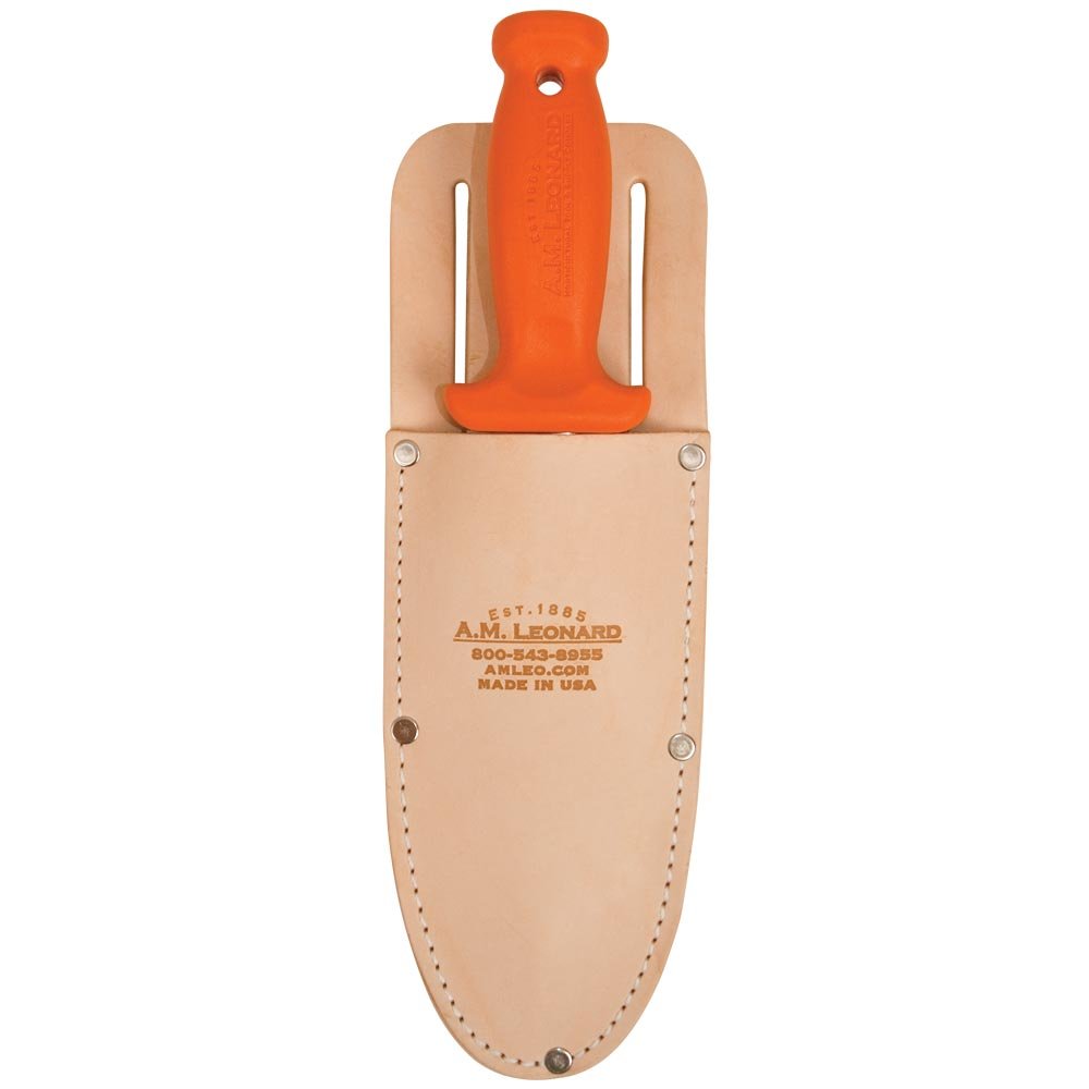 A.M. Leonard Classic Soil Knife & Leather Sheath Combo – Hori Hori w/ 6-Inch Stainless Steel Blade