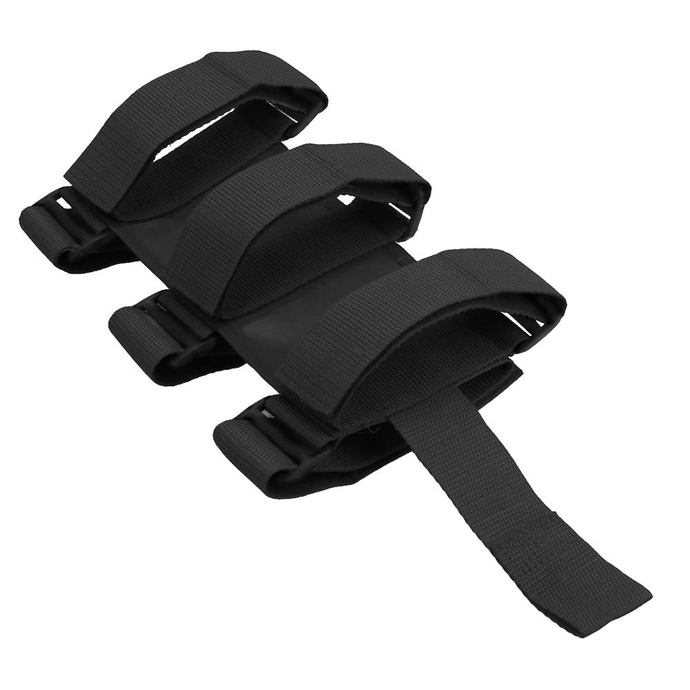 Sangle de montage d'extincteur de voiture - réglable - support d'extincteur - pour Jeep Wrangler TJ JK JL 97-18 (Noir)