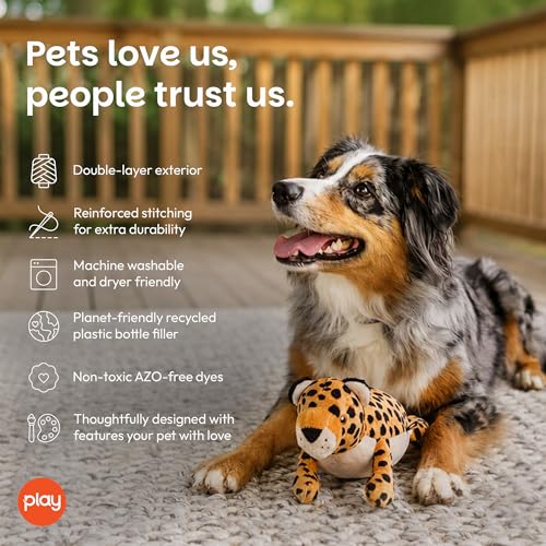 Juguete Mordible Sonoro P.L.A.Y. Leopardo para Perros miniatura 4