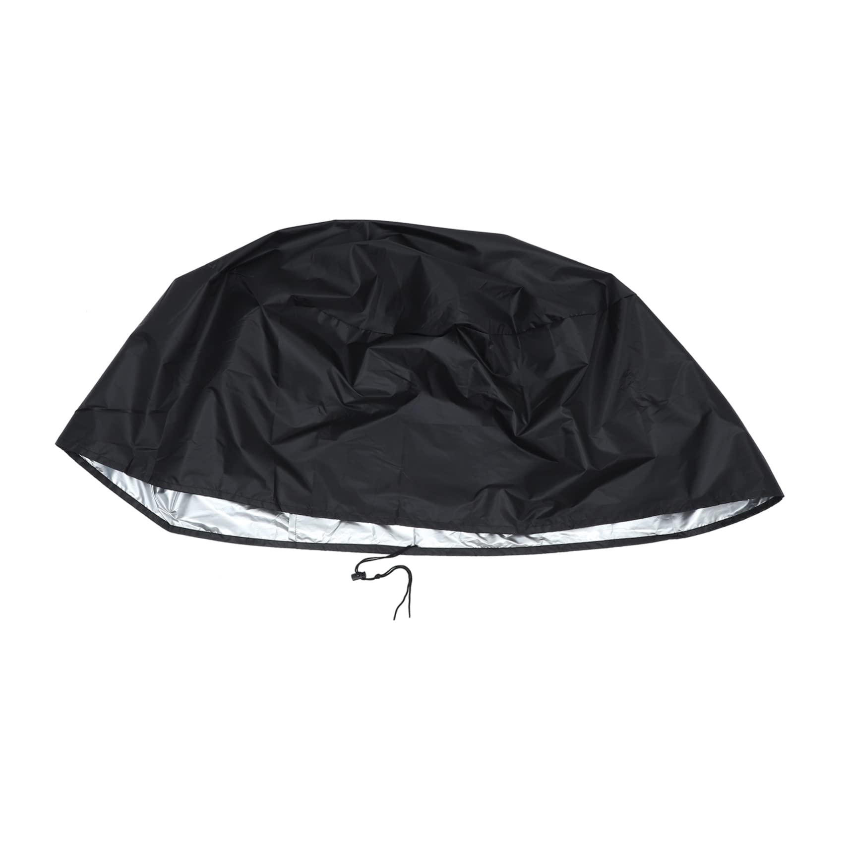 IWOWHERO Fire Pit Round Cover Heavy Duty 420d Outdoor Fire Pit Cover Fastening Straps Oven Protection Black Patio