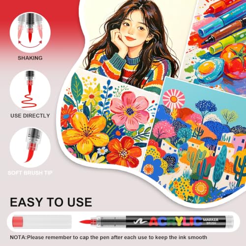Image of 418 Colors Acrylic Paint Marker with Automatic Ink Control System