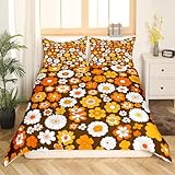 60S 70S Groovy Bedding Set Kids Retro Hippie Flower Comforter Cover Set for Boys Teens Vintage Boho...