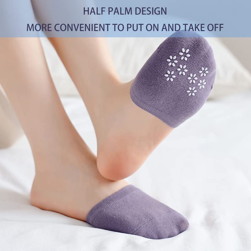 6 Pairs Toe Topper Socks Women Invisible Socks Toe Cover Liner Half Socks Seamless Non-Slip Toe Half Socks4