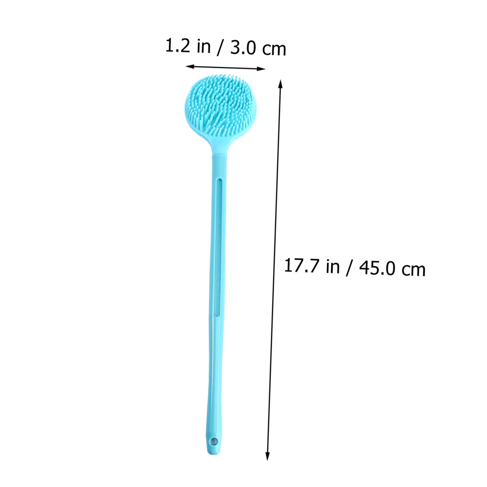 Healvian 3 Piezas Cepillo De Baño Esponja Para Bañarse Cepillo Corporal De Mango Largo Exfoliante Suave y Flexible Exfoliante De Silicona Esponja De Baño Gel De Sílice Piel Suave Accesorios