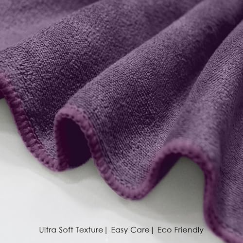 Image of HOUSSE Microfiber Face Towels | Ultra Absorbent, Odour-Free, Quick Dry 550 GSM Face Towel for Home, Gym, Travel, Running and Personal Use | 30x30 cm | Set of 4 BlackBerry Wine & Sandrift (Pack of 4)