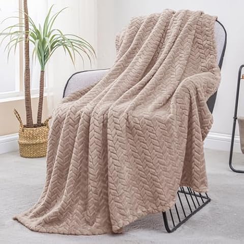 Exclusivo Mezcla Camel Fleece Throw Blanket Cover