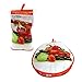 Tortilla Warmer 12" - Insulated Fabric Pouch by the Foodwarmer Company - Keeps tortillas warm for one hour after just 45 microwave seconds (Peppers)