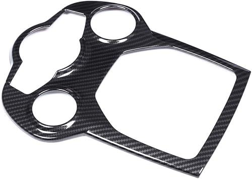 Miniatura 6 de CHEYA - Pegatina de fibra de carbono ABS cromada para el interior del coche, para Alfa Romeo Giulia Stelvio 2017 2018 2019 (fibra de carbono,