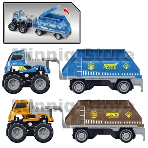 Image of Space Transport Trailer Truck 1:43 Metal Toys Alloy Diecast Truck Set Toy, Diecast Miniature Car Model Best Birthday Gift for Kids[Multicolor = Sent Any 1 Truck]