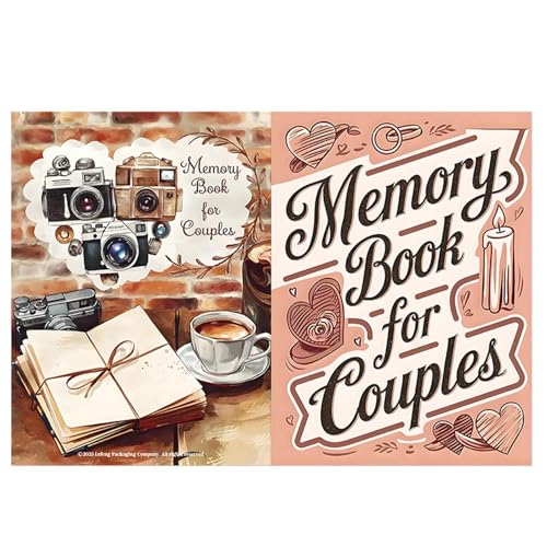 ETUCYNG Scrapbook para parejas, libro de memoria para parejas - Álbum de fotos de pareja | 58 páginas Adventure Notebook Scrapbooking Supplies for Travel Saint Valentin Memory Keeping Storytelling