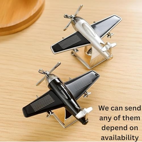 Image of SARTE Car Dashboard Decoration Item Solar Airplane Perfume Diffuser Automatic Rotating Jet Air Freshener Unique Solar Powered Car Dashboard Toy and Interior Accessory for Long-Lasting Fragrance