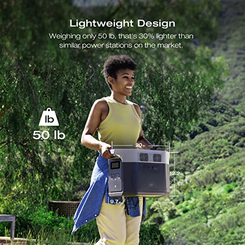 Image of EF ECOFLOW DELTA 2 MAX Power Station with Smart Extra Battery, Expand Capacity from 2048Wh to 4096Wh, Solar Generator for Home Backup, Emergency, Outdoor Camping