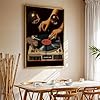 AEFOUU Retro Vinyl Record Player Leopard Canvas Poster Vintage Dark Art Prints Living Room Bedroom Wall Art Home Decor Picture(20x30cm/8x12in/Internal Frame) #1