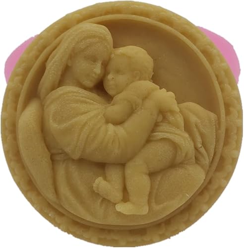 Miniatura 2 de Molde de jabón de silicona para bebé Virgen María Ángel Molde de vela Regalo del Día de la Madre Jabón hecho a mano, velas, chocolate, caramelo,
