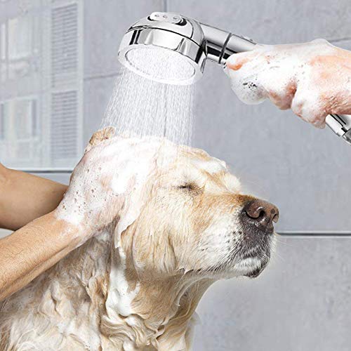 Marbrasse H-3976-S High Pressure Shower Head, 3-Settings Handheld Showerhead With On/Off Full Shutoff Push Button And Switch To Control Flow, Angle-Adjustable Water Saving Body Sprays thumb #6