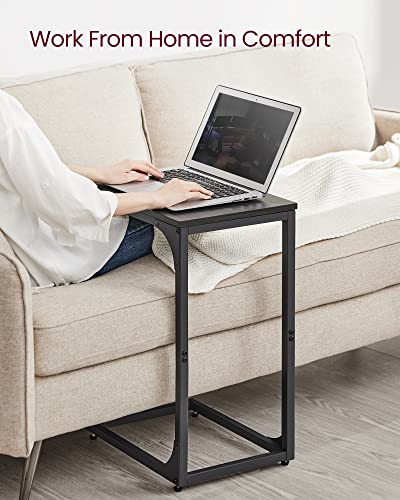 Image of VASAGLE C-Shaped End Table Set of 2, Small Sofa Side Table with Metal Frame