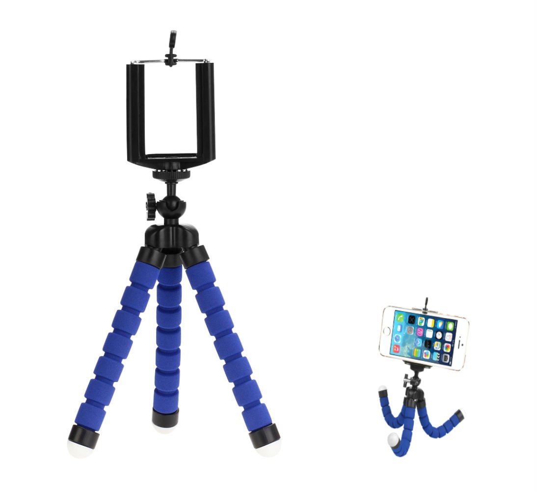 AKOAK Mini Camera Tripod Portable and Flexible Tripod with Cell Phone Holder Clip Standard 1 4 Screw Suited