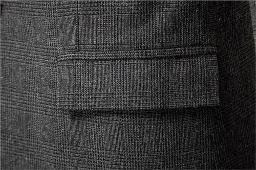 Men's Retro Plaid Tweed Jacket Button Front Business Casual Work Suit Coat Straight Fit Outerwear4