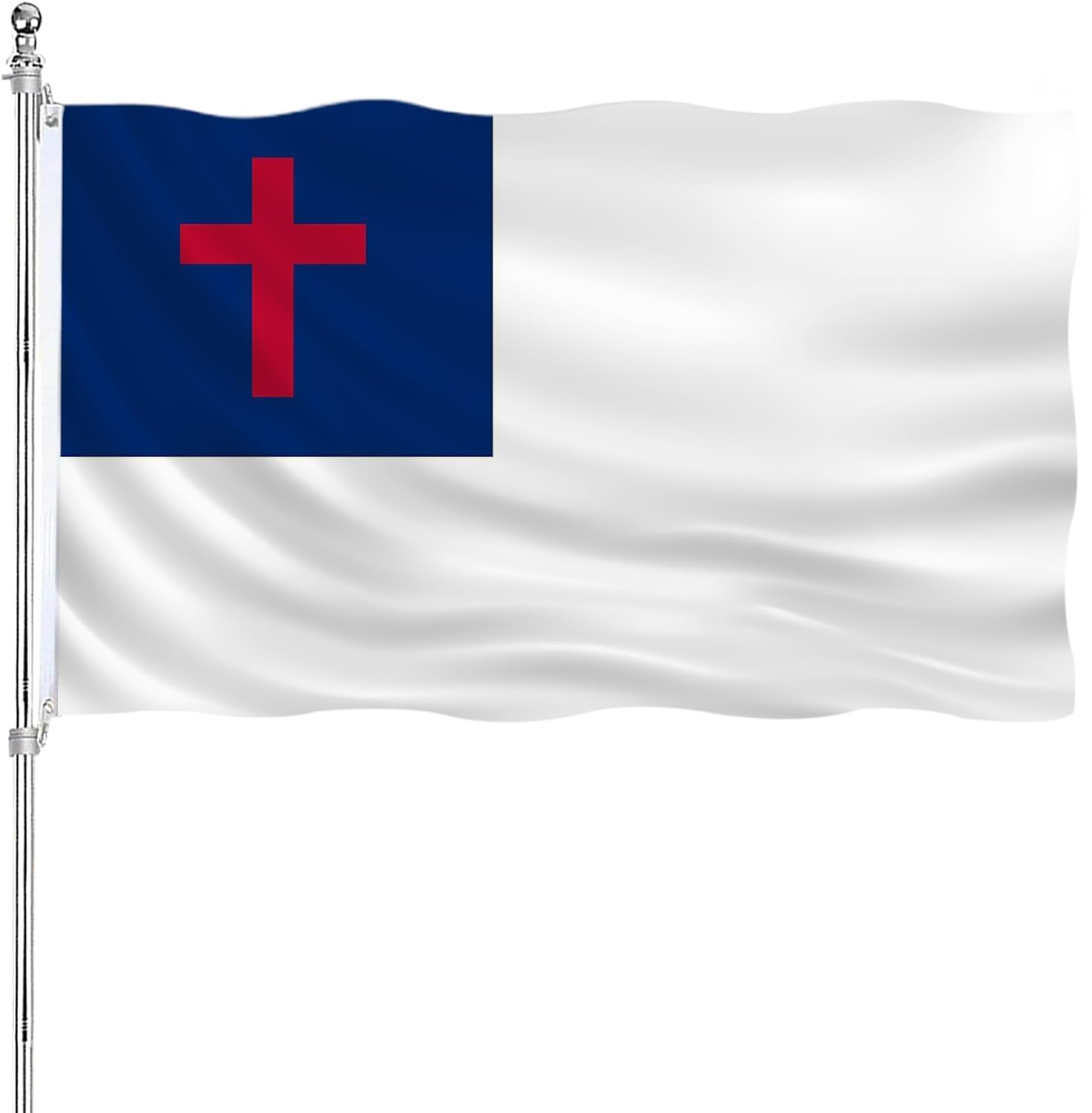 Christian Flag 3x5 Double Sided Outdoor Christianity Cross Church Jesus Faith Heavy Duty 3 Ply Thick Nylon Material with 2 Metal Grommets, 4 Rows of Stitching-image-32
